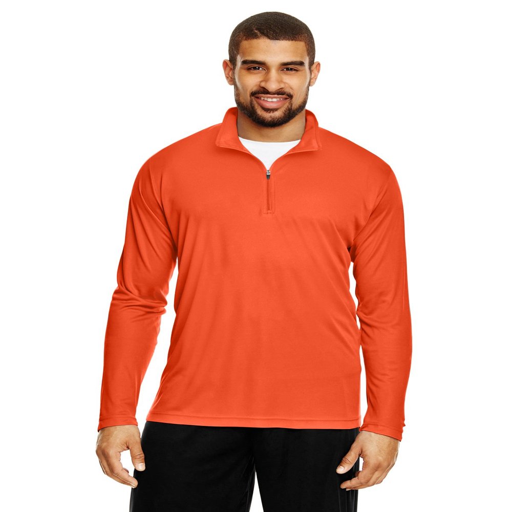 Team 365 Men's Zone Performance Quarter-Zip XS SPORT ORANGE
