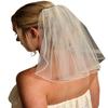 EllieHouse Women's 1 Tier Short Blusher Wedding Bridal Veil With Comb HD22 view 1