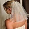 EllieHouse Women's 1 Tier Short Blusher Wedding Bridal Veil With Comb HD22 view 2