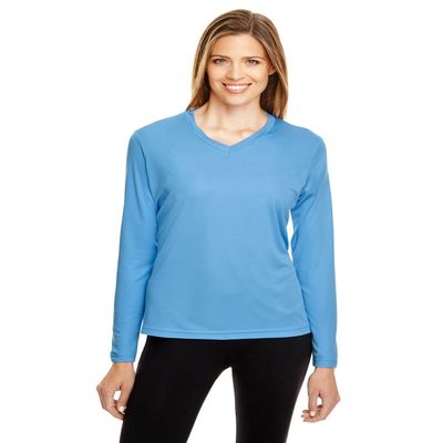 Team 365 Ladies' Zone Performance Long-Sleeve T-Shirt S SPORT LIGHT BLUE