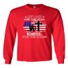Long Sleeve Adult T-Shirt Stand for The Flag Kneel for The Cross Flag USA (C) DT (Medium, Red) view 1