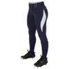 CHAMPRO womens Low-rise Softball Surge Traditional Style Low Rise Pant, Navy, White, X-Large US view 1