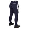 CHAMPRO womens Low-rise Softball Surge Traditional Style Low Rise Pant, Navy, White, X-Large US view 2