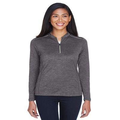 Core 365 Ladies' Kinetic Performance Quarter-Zip XS CARBON/ BLACK