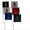 12x18 Military 5 Branches Army Navy Marines Air Force Coast Guard and Pow Mia Stick Flag Set 6 12"x18" Stick flags.