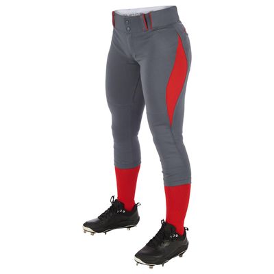 Champro Surge Traditional Low-Rise Fastpitch Softball Pant with Contrast-Color Braid Piping