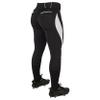 CHAMPRO womens Low-rise Women's Softball Surge Traditional Style Low Rise Pant, Black, White, XX-Large US view 3