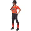 CHAMPRO girls Low-rise Girls' Softball Surge Traditional Style Low Rise Pant, Graphite, Scarlet, Medium US view 2