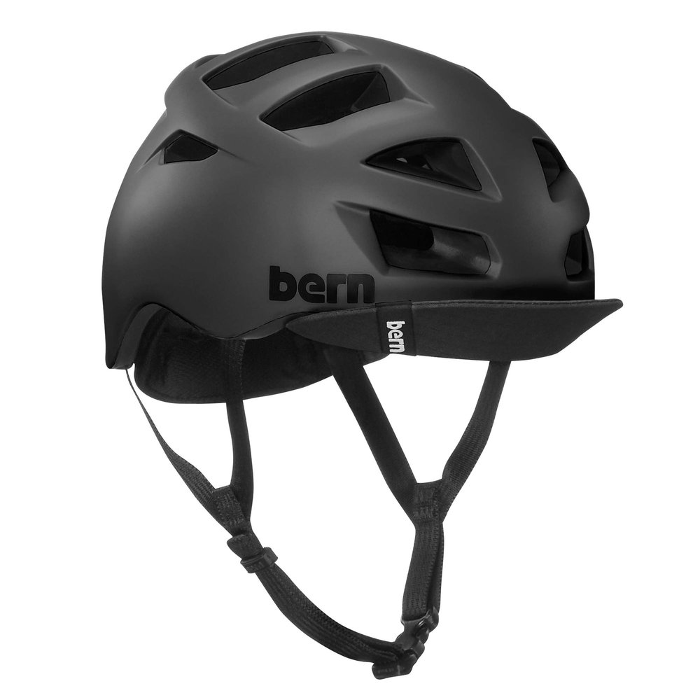 Bern Allston Adult Bike Helmet - Low Profile Comfortable Ventilated Urban Commuter Urban Cycling Helmet for Bicycle, Safety Certified for Men & Women(Matte Black, Small)