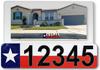 Curb-N-Sign Texas Curb Wraps, Reflective Aluminum Peel and Stick Curb Address Decals (Texas Flag) view 1