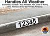 Curb-N-Sign Texas Curb Wraps, Reflective Aluminum Peel and Stick Curb Address Decals (Texas Flag) view 2