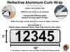 Curb-N-Sign Texas Curb Wraps, Reflective Aluminum Peel and Stick Curb Address Decals (Texas Flag) view 3
