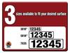 Curb-N-Sign Texas Curb Wraps, Reflective Aluminum Peel and Stick Curb Address Decals (Texas Flag) view 4