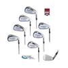 Men's Stiff Flex, Tall Length (+1.0) Tour Irons Set 4-9 Irons + Pitching Wedge + Bonus Sand Wedge, Stainless Steel: Right Hand USA Built view 2