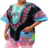 RaanPahMuang Unisex African Dashiki Kaftan Shirt XS - 7XL, 4X-Large, New Black Light Blue