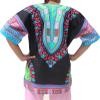 RaanPahMuang Unisex African Dashiki Kaftan Shirt XS - 7XL, 4X-Large, New Black Light Blue view 2