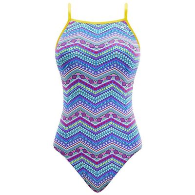 The Finals Women's Funnies Tribe Non foil Flutter Back Swimsuit, Multi, Size 22