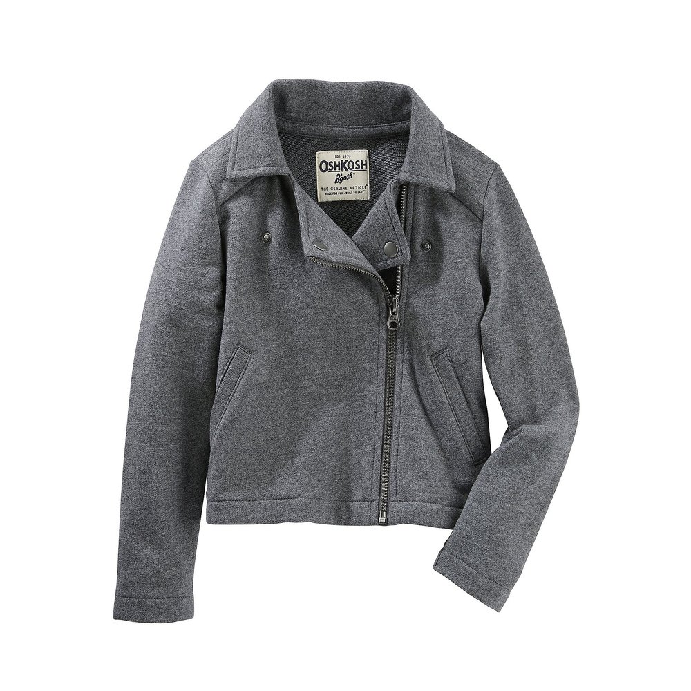 OshKosh B'Gosh Girls' 4-8 Moto Jacket 4 Gray