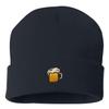 Go All Out One Size Navy Cuffed Beer Mug Embroidered Cuffed Knit Beanie Cap view 1