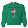 Tee Hunt Ford Mustang Classic Sweatshirt GT Cobra Boss 302 Mach 1 Sweater Green Medium view 1