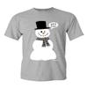 Let It Snow T-Shirt Funny Snowman Christmas Xmas Cotton Tee Sport Gray XX-Large