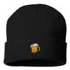Go All Out One Size Black Cuffed Beer Mug Embroidered Cuffed Knit Beanie Cap view 1