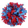 ICObuty Plastic Cheerleader Cheerleading Pom Pom 6 inch 1 Pair (Red-Columbia Blue) view 1