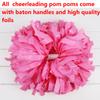 ICObuty Plastic Cheerleader Cheerleading Pom Pom 6 inch 1 Pair (Red-Columbia Blue) view 2
