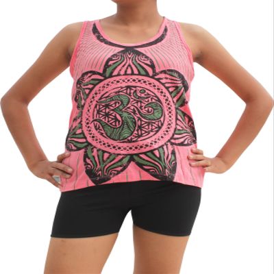 Full Funk Ladies Sleeveless Tank Top Shirt Sands of Time Spirituality Art, X-Large, Pink