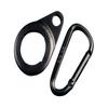 Orbiloc Carabiner Premium Aluminium Quick Action D Ring Clip Hook with Dual Dog Light Mount for Outdoor Walking, Hiking and Camping,Black view 2