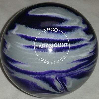 BuyBocceBalls - EPCO Candlepin Bowling Balls - Marbleized - Purple, Grey & White (4 1/2 inch- 2lbs.7oz.) - Single - Made in USA