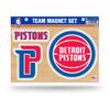 Rico Industries NBA Detroit Pistons Die Cut Team Magnet Set Sheet view 1