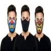 Neoprene Ski-Mask with Innovative Halloween Designs (3 pack, Plain Black, Angry Clown and Warchild) view 1