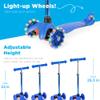 Best Choice Products Kids Mini Kick Scooter Toy w/Light-Up Wheels, Height Adjustable T-Bar, Foot Break - Blue view 2
