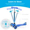Best Choice Products Kids Mini Kick Scooter Toy w/Light-Up Wheels, Height Adjustable T-Bar, Foot Break - Blue view 4