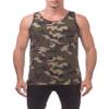 Pro Club Men's Comfort Cotton Tank Top, Green Camo, 5X-Large view 1