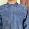 BCO Men's Charcoal with Blue Stripe Long Sleeve Industrial Auto Work Uniform Shirt, 65% Polyester, 35% Cotton (Medium) view 3
