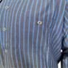 BCO Men's Charcoal with Blue Stripe Long Sleeve Industrial Auto Work Uniform Shirt, 65% Polyester, 35% Cotton (Medium) view 4
