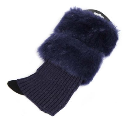 Myhouse Women Winter Leg Boot Socks Toppers Boot Cuff Top Cover (Navy Blue)