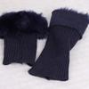 Myhouse Women Winter Leg Boot Socks Toppers Boot Cuff Top Cover (Navy Blue) view 2