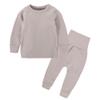MYGBCPJS 2pcs Boys Girls Cotton Pajamas Set Kids Cotton Long Thermal Underwear Pajama Set