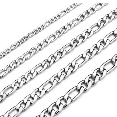 Monily Chain Necklace for Men 8.5MM 30 Inches Stainless Steel Figaro Link Chain for Women Mens