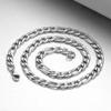 Monily Chain Necklace for Men 8.5MM 30 Inches Stainless Steel Figaro Link Chain for Women Mens view 4