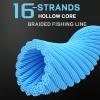 Ashconfish 16 Strands Hollow Core Braided Fishing Line 1500M/1640Yards 100LB Yellow view 4