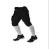Alleson Athletic Mens Swift Mesh Reversible Flag Football Jersey, Charcoal Solid, Black, Small view 1