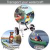 Kayak Cart - Canoe Dolly with Airless Tires, Aluminum Frame, and 140lb Capacity for Transporting Jon Boats, Paddleboards, SUP by Rad Sportz (White) view 4