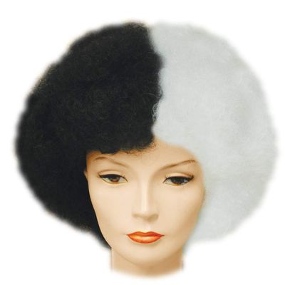 Lacey Wigs Afro Black/White Costume Wig