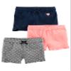 Simple Joys by Carter's Toddler Girls 3-pack Knit Shorts, pink.grey, navy, 5T view 1