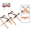 Kayak Storage Racks - Set of 2 Portable Folding Boat Stands for Garage, Shed, or Dock with Rubber Padding and Storage Carry Bag by Rad Sportz (Orange) view 2