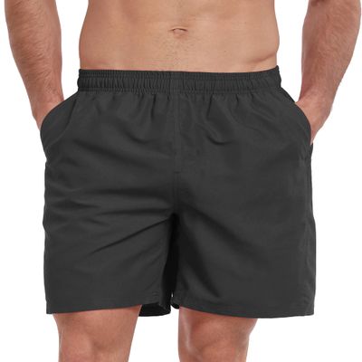 Adoretex Men's Solid Swim Board Short (M0002) - Black - XXXX-Large